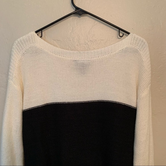 Hooked Up by I.O.T. Black & White Sweater - Picture 10 of 11